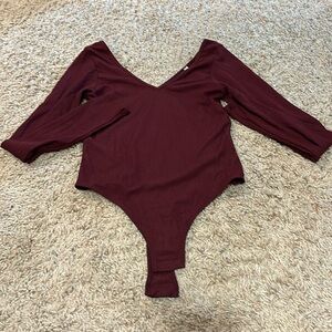 NWT Burgundy Boutique Jova bodysuit size Large
